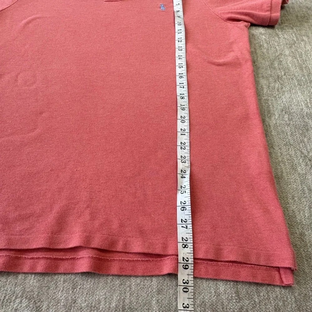 Polo Ralph Lauren Polo Shirt Mens‎ L Salmon Classic Fit Short Sleeve Preppy